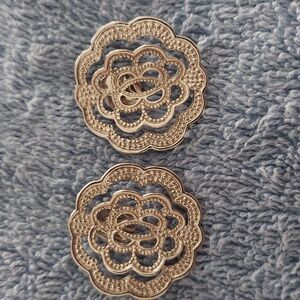 Vintage 80's silver tone earrings